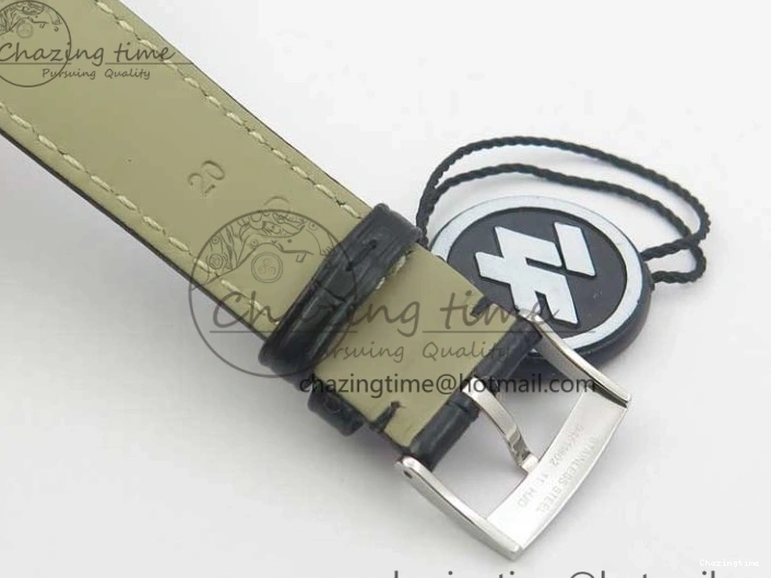 0316 MultiPurpose De Ville Prestige Real PR SS ZF 1:1 Best Edition White Dial Blue Markers on Black Leather Strap MIYOTA 7941